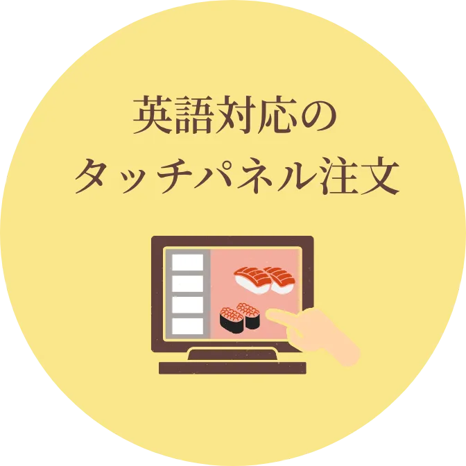 英語対応!タッチパネル注文