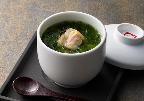 浅利とあおさの茶碗蒸し